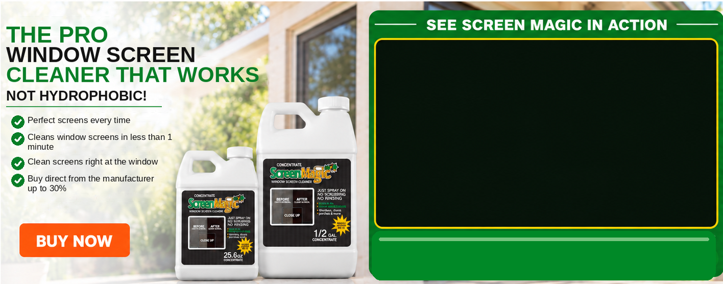 Screen Magic Pro professional window screen cleaner