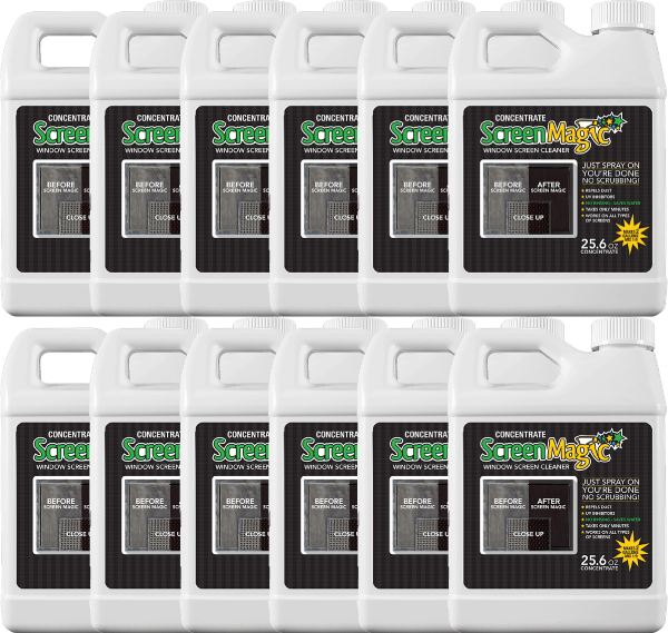Twelve 2 gal Screen Magic Concentrate