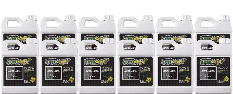 Twelve 2 gal concentrate Screen Magic